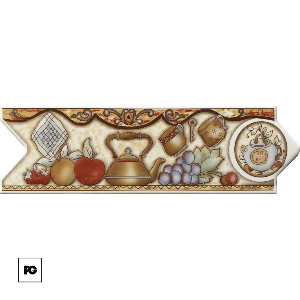 Decorative fruit-themed border with apples