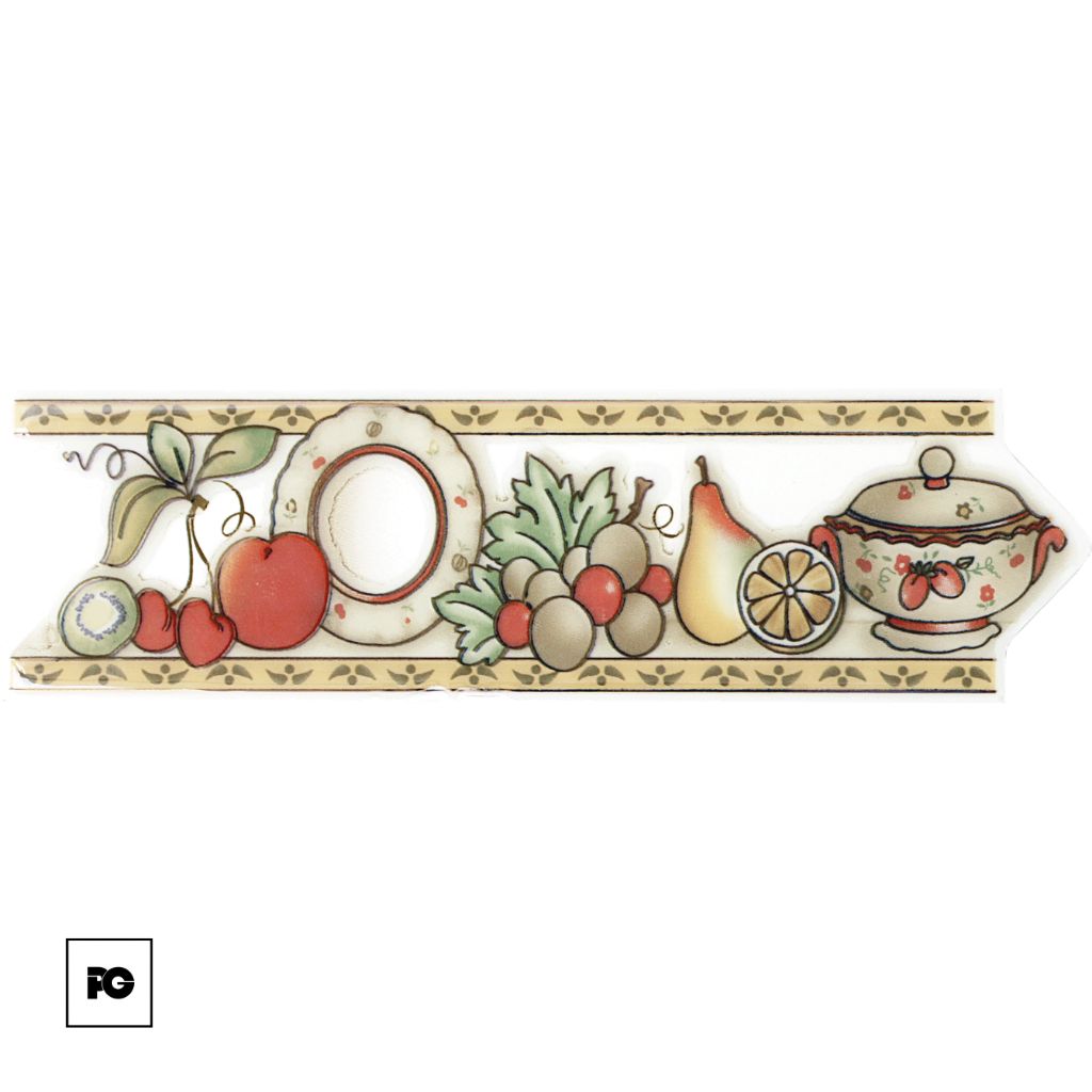 Decorative kitchen border with fruit (apple