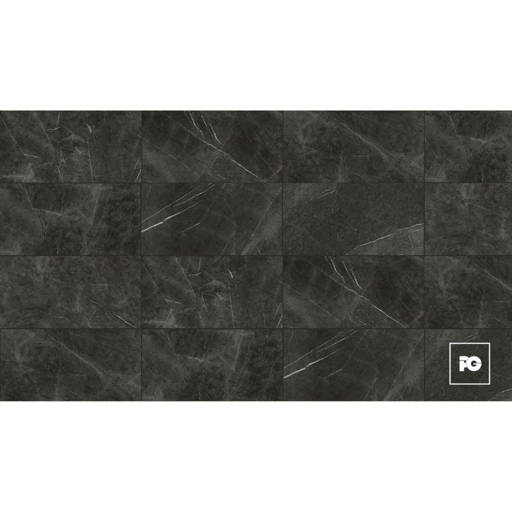 Piso cerámico pulido color nero formato 50x100, modelo Soberano. - Imagen 3