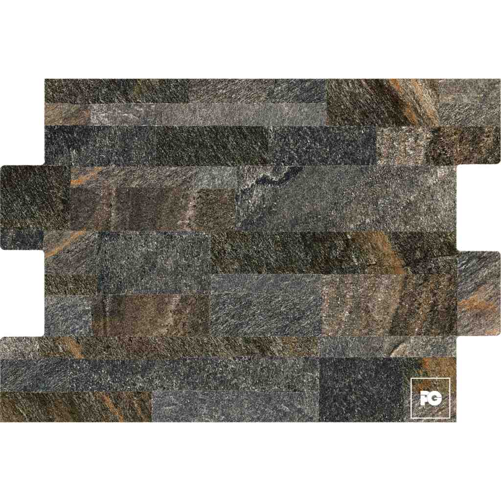 Azulejo cerámico color negro formato 30x45, modelo Dent Frontage.