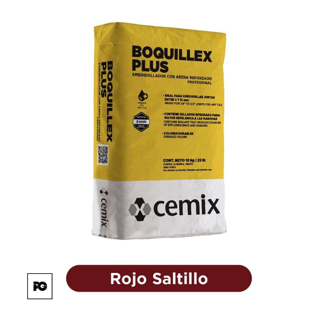 Emboquillador con arena reforzado de 10 kg. color rojo saltillo.