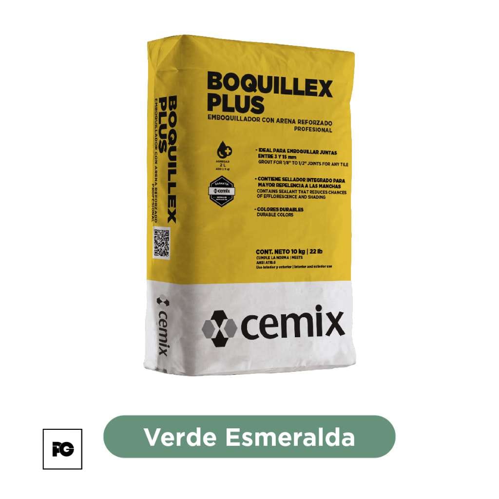 Emboquillador con arena reforzado de 10 kg. color verde esmeralda.