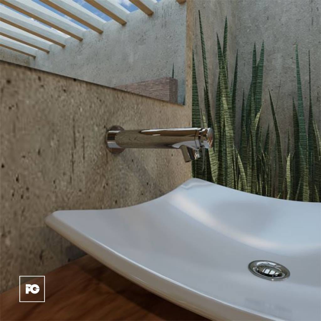Llave de lavabo temporizadora a pared. - Imagen 2