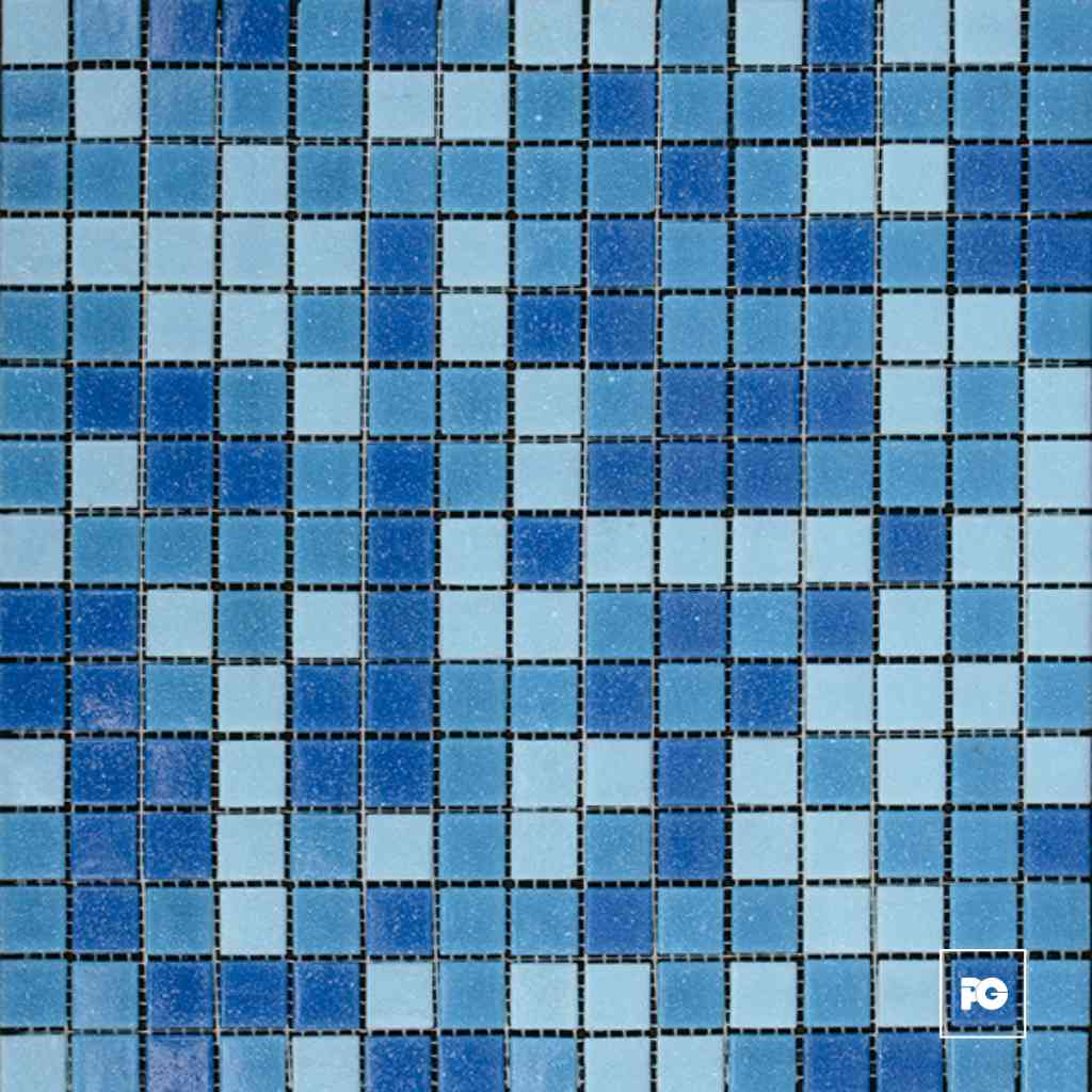 Malla Veneciano color azul acqua formato 33x33, modelo Miscela 22.