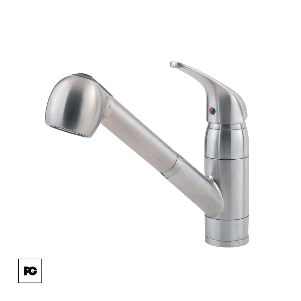 Monomando para Cocina de Acero Inoxidable Serie Primera con Rociador Extraíble.