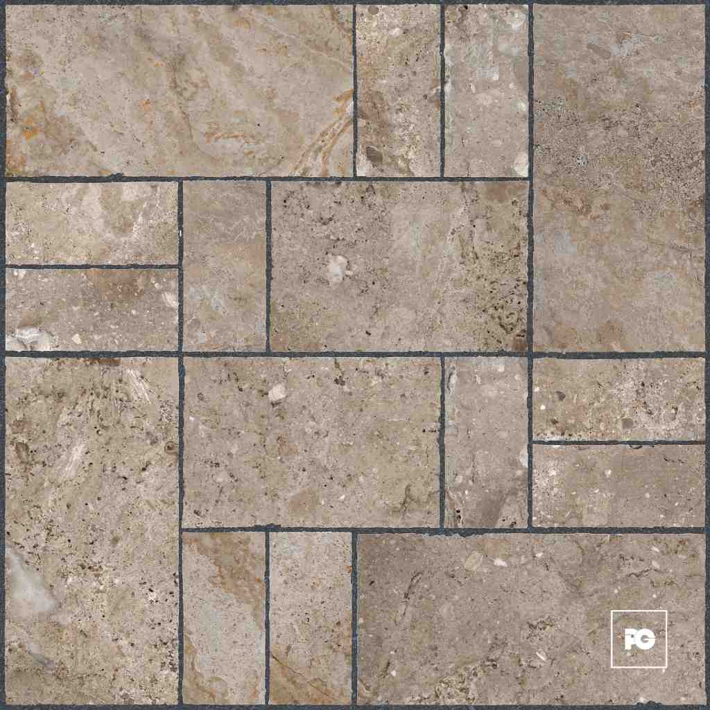 Piso cerámico color beige formato 44x44, modelo Dorset.