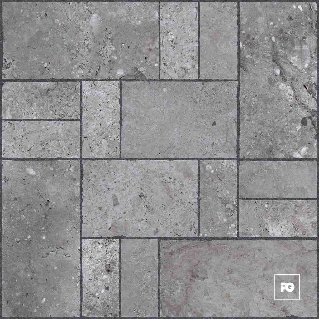 Piso cerámico color gris formato 44x44, modelo Dorset.