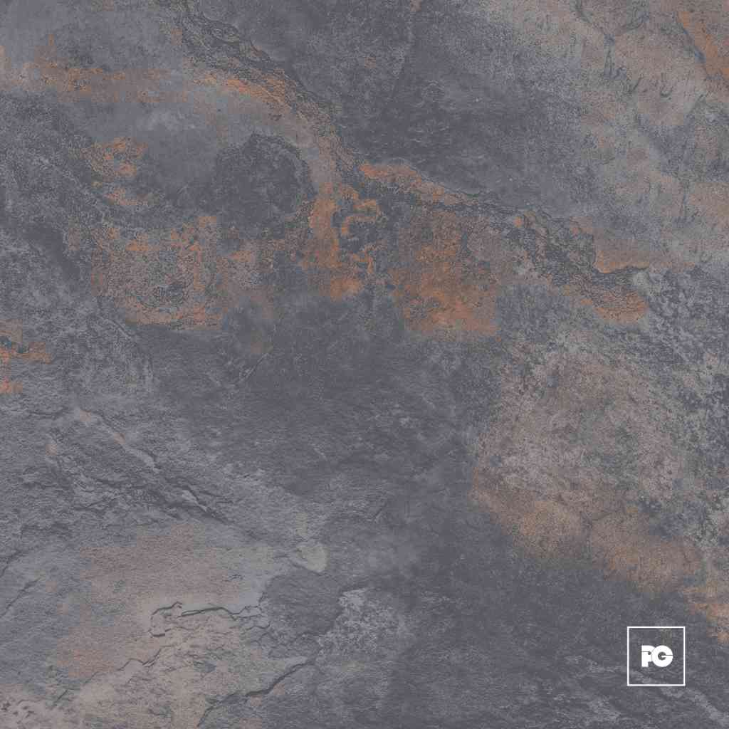 Piso cerámico color black burn formato 45x45, modelo Alaska.