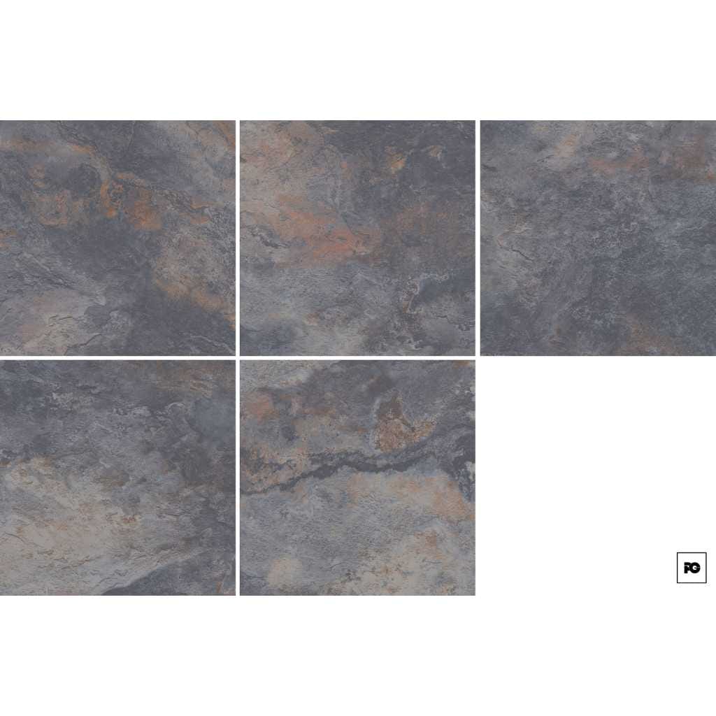 Piso cerámico color black burn formato 45x45, modelo Alaska. - Imagen 3