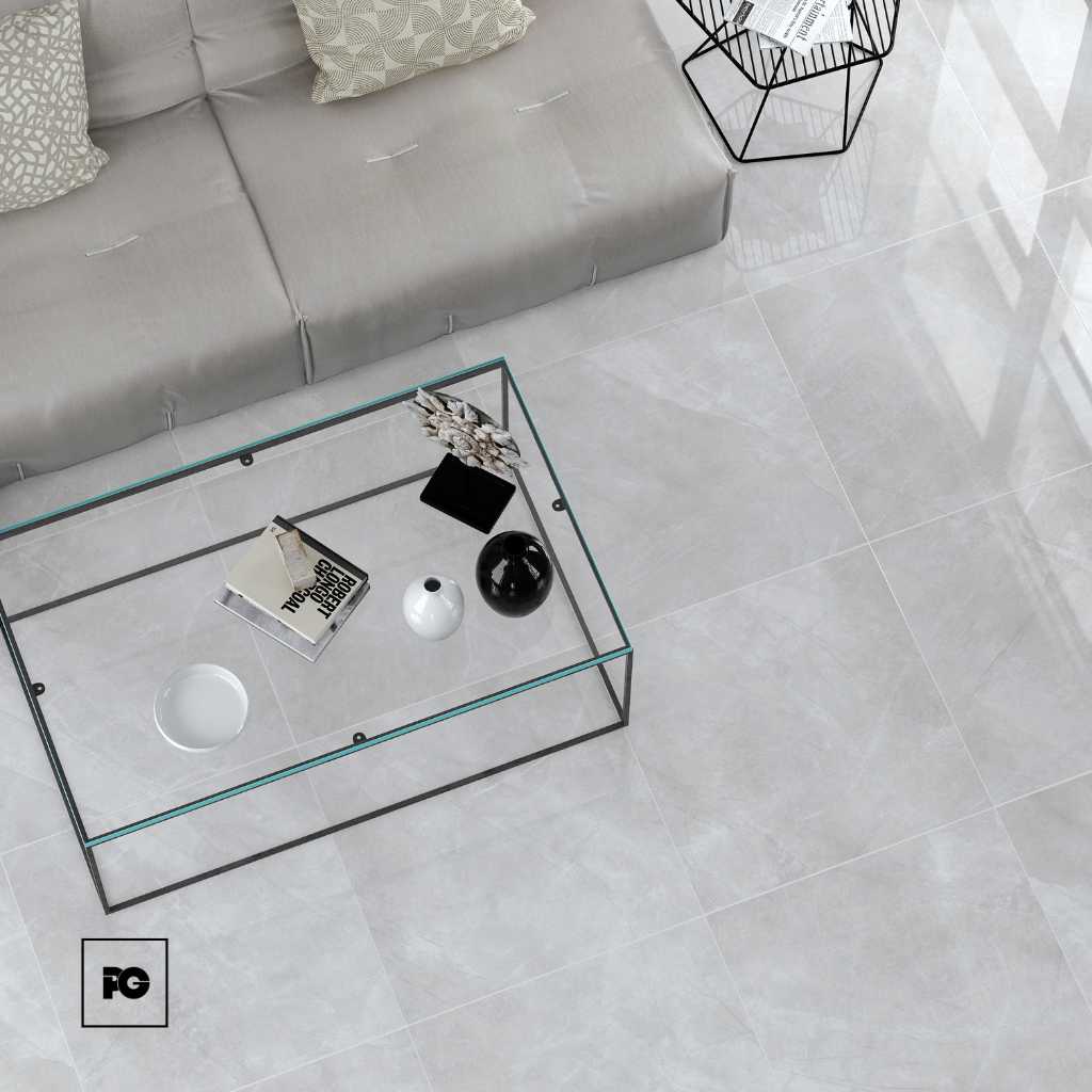 Piso porcelánico color gris formato 60x60, modelo Pulpis. - Imagen 2