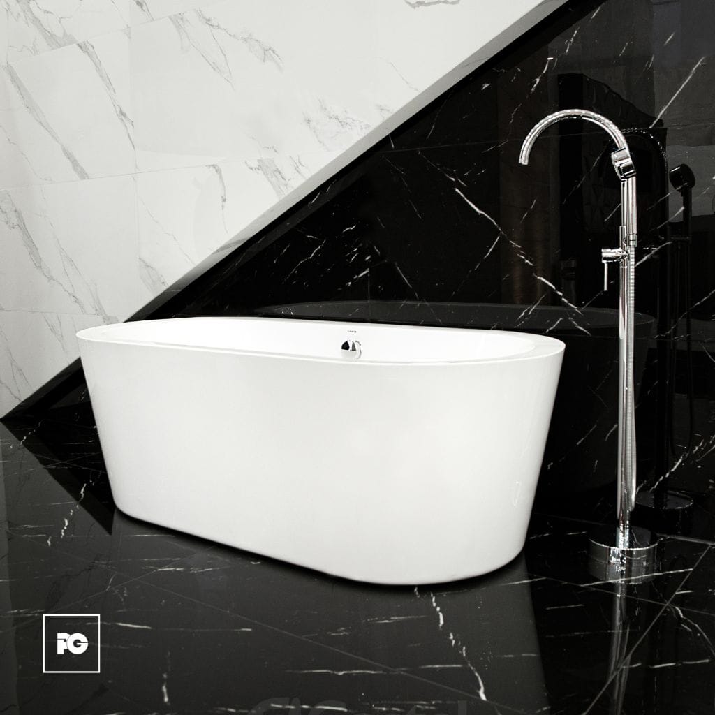 Piso porcelánico rectificado color negro formato 60x120, modelo Marmo. - Imagen 2
