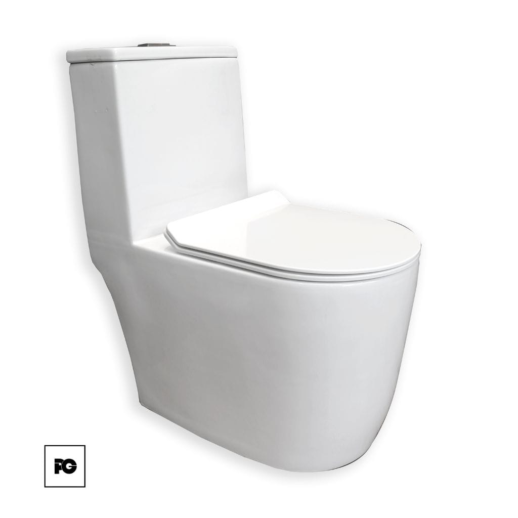 Sanitario One Piece cerámico color blanco, modelo Melia.